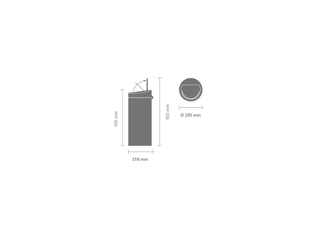 Brabantia Soptunna med trycklock TOUCH BIN NY 30 l, beige