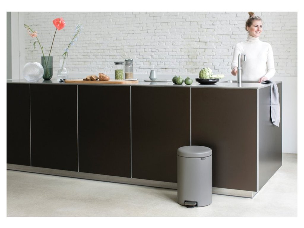 Brabantia Pedalhink NEWICON 20 l, mineralgrå