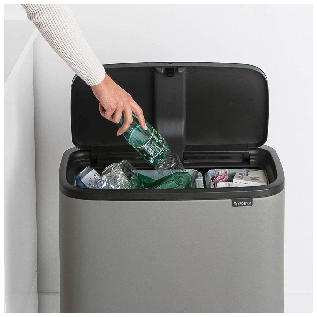 Brabantia Soptunna med trycklock BO TOUCH BIN 11 + 23 l, mineralgrå