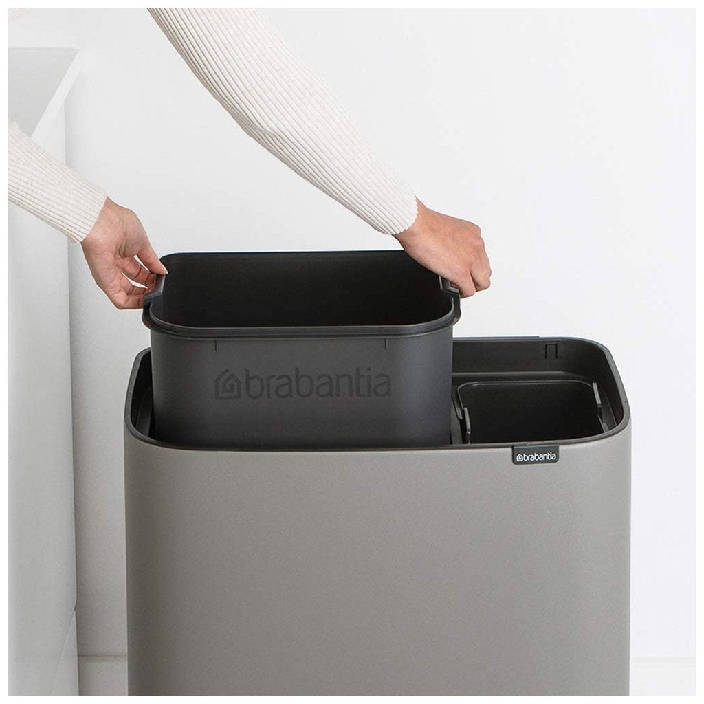 Brabantia Soptunna med trycklock BO TOUCH BIN 11 + 23 l, mineralgrå
