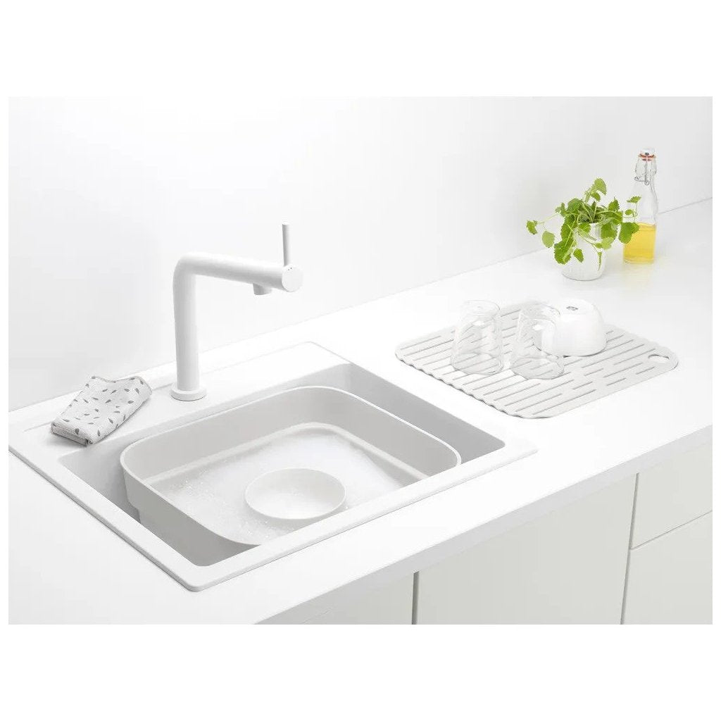 Brabantia Diskbalja, med droppbricka, ljusgrå