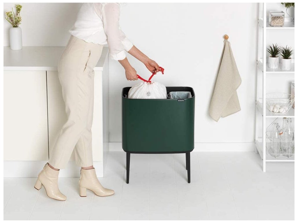 Brabantia Soptunna med trycklock BO TOUCH BIN 11 + 23 l, grön