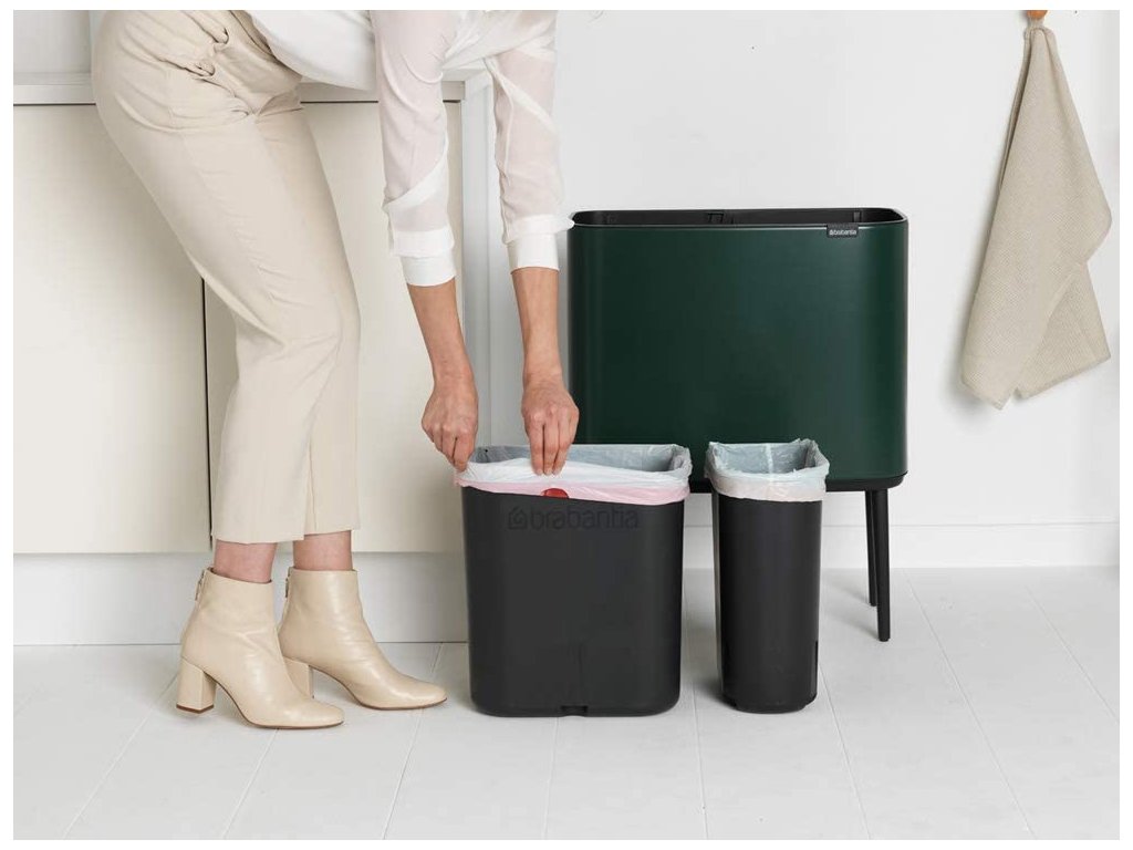 Brabantia Soptunna med trycklock BO TOUCH BIN 11 + 23 l, grön