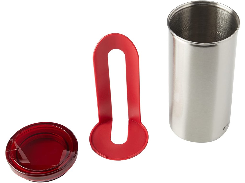 Brabantia Kaffekapselbehållare SENSEO 1,4 l, för 18 kapslar, rött lock
