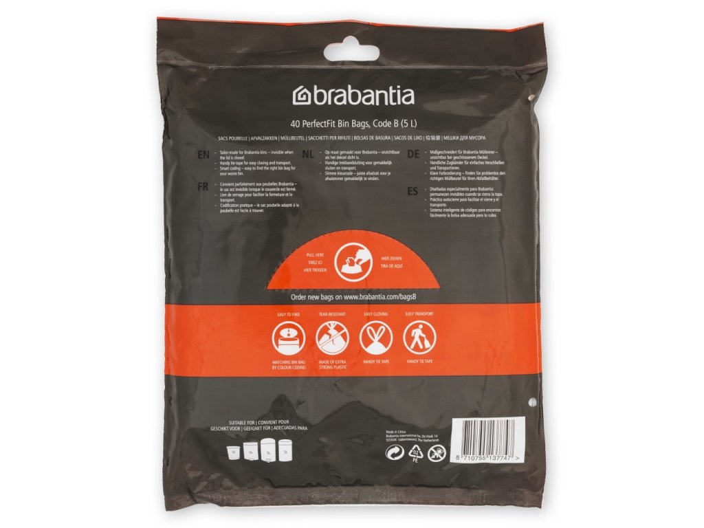 Brabantia Soppåsar B PERFECTFIT 5 l, 40 st