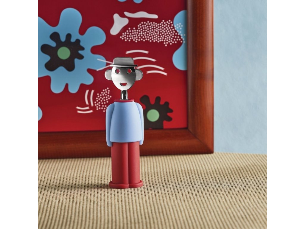 Alessi Alessandro Mendini Alessandro M. korkskruv Ljusblå-röd