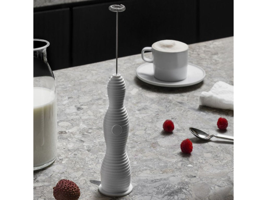 Alessi Mjölkskummare PULCINA, vit