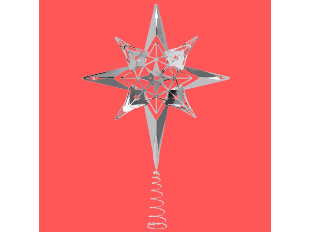 Rosendahl Julgransprydnad TOP STAR 32 cm, silverpläterad