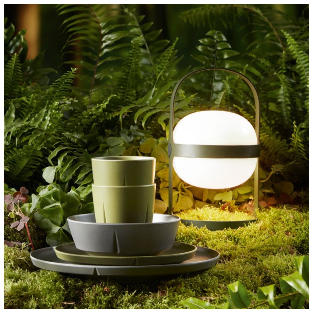 Rosendahl Bärbar bordslampa SOFT SPOT 34 cm, LED, olivgrön
