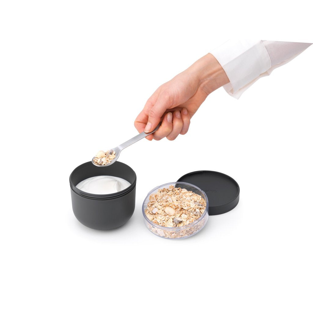 Brabantia Lunchskål MAKE & TAKE 500 ml, mörkgrå