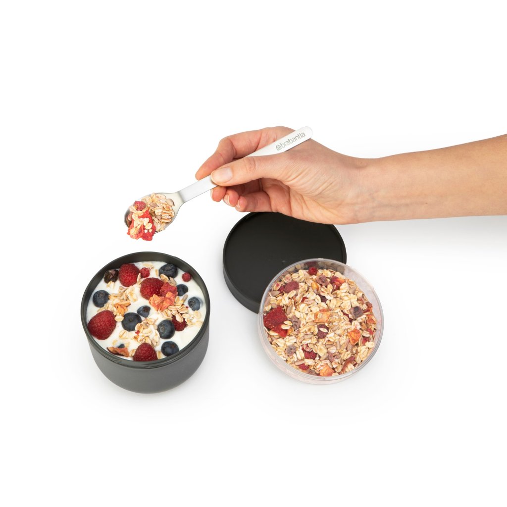 Brabantia Lunchskål MAKE & TAKE 500 ml, mörkgrå