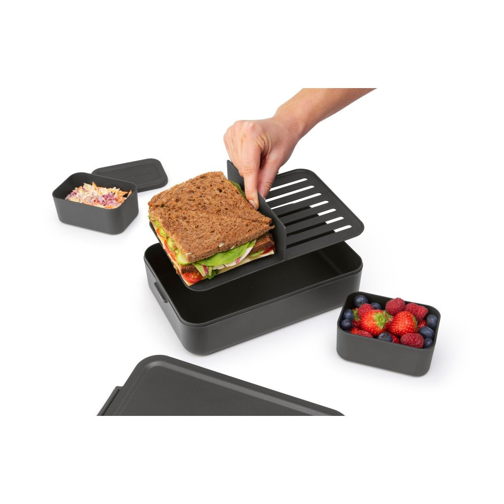 Brabantia Matlåda MAKE & TAKE BENTO 2 l, mörkgrå
