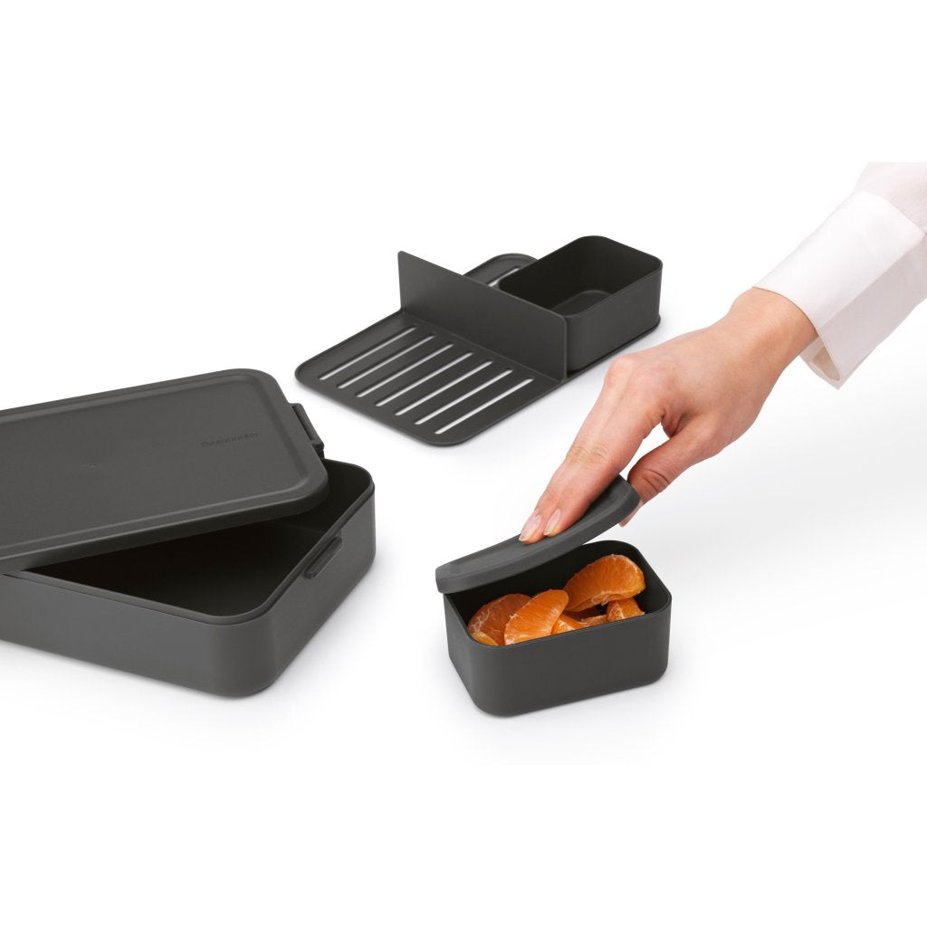 Brabantia Matlåda MAKE & TAKE BENTO 2 l, mörkgrå