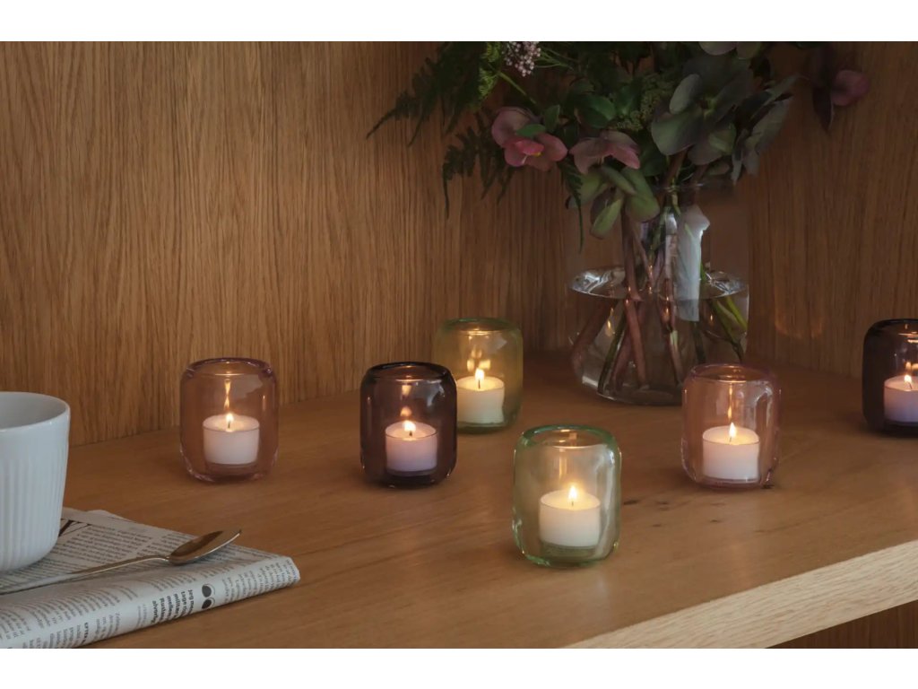 Eva Solo Värmeljushållare ACORN set i 2 delar, rosa