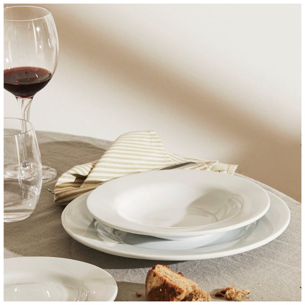Alessi Middagstallrik PLATEBOWLCUP 27,5 cm, vit