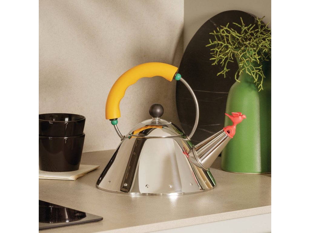 Alessi Vattenkokare för spihäll 9093 1 l, silver / gul