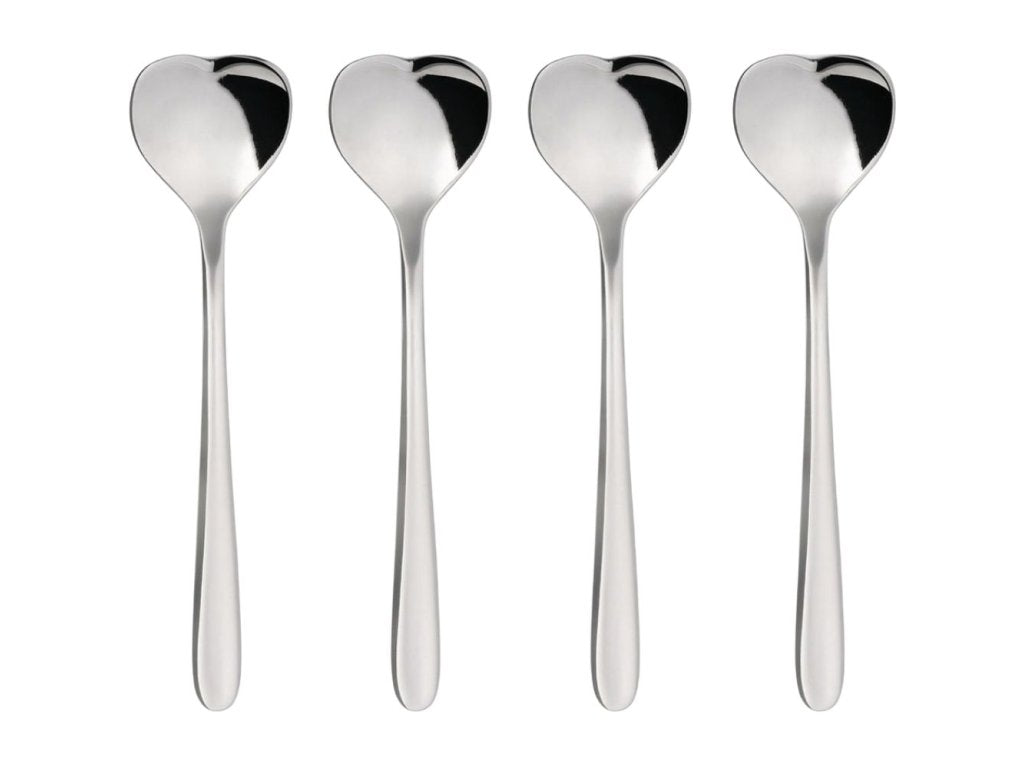 Alessi Kaffesked BIG LOVE, set i 4 delar, 10 cm, silver