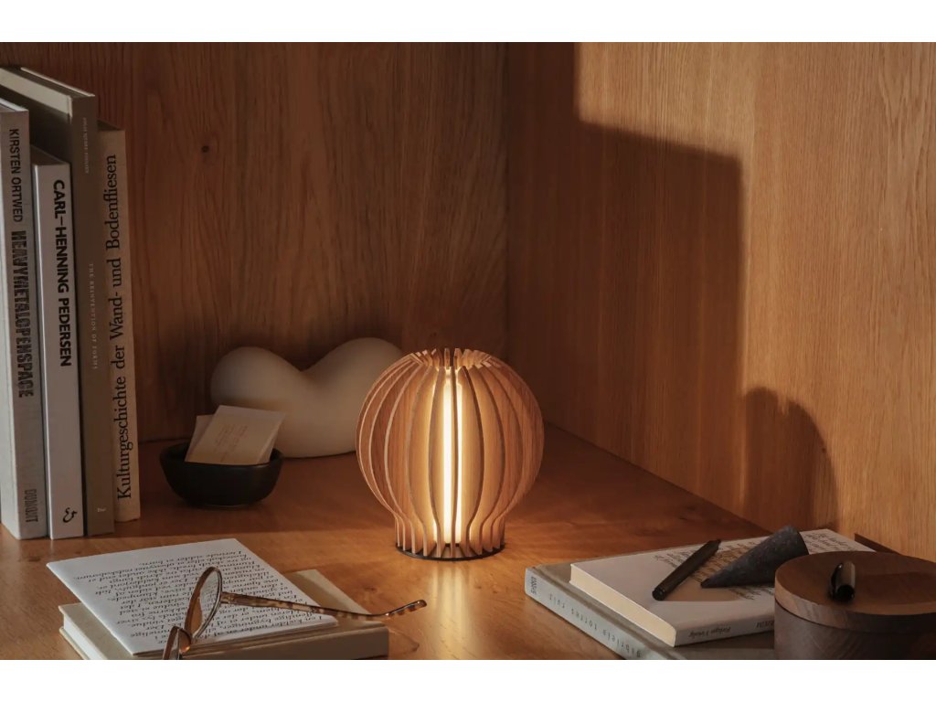 Eva Solo Bordslampa RADIANT 15 cm, LED, ljusbrun, trä
