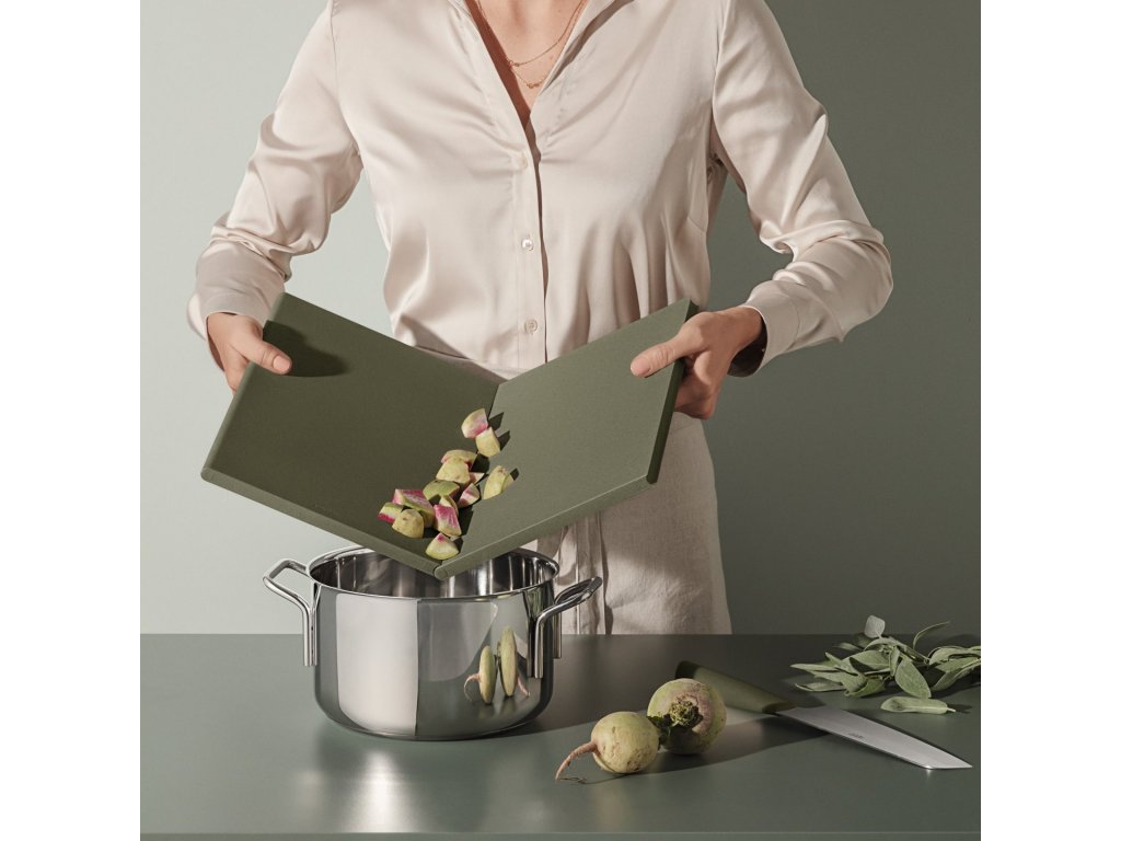 Eva Solo Skärbräda DOUBLE UP GREEN TOOL 29,5 x 43 cm, magnetisk, grön, plast