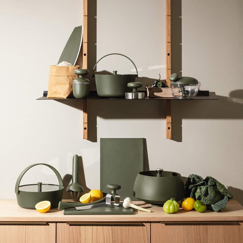 Eva Solo Skärbräda DOUBLE UP GREEN TOOL 29,5 x 43 cm, magnetisk, grön, plast