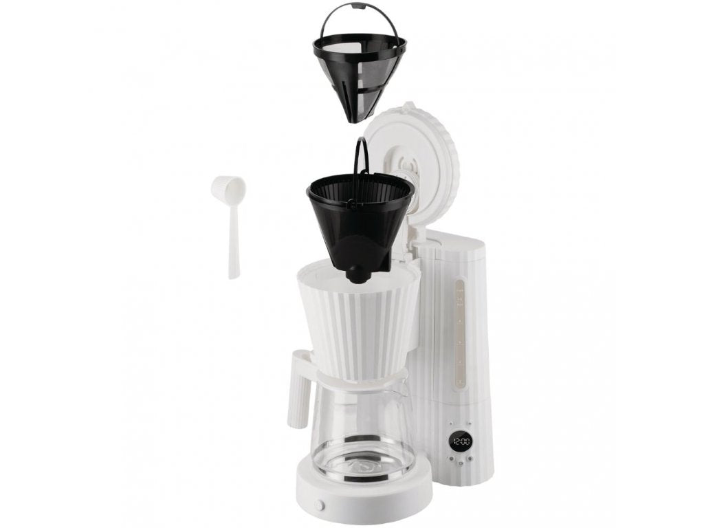 Alessi Kaffebryggare PLISSÉ 1,5 l, vit