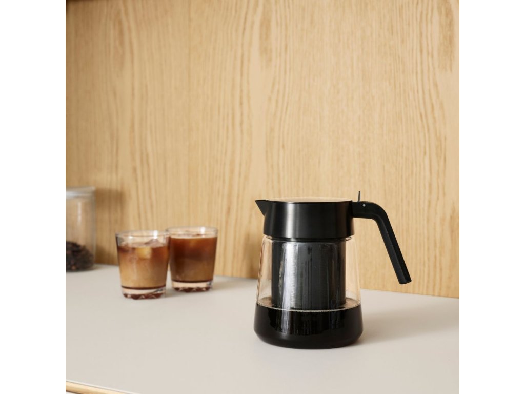 Stelton Serveringskanna NOHR 1,2 l, svart, glas