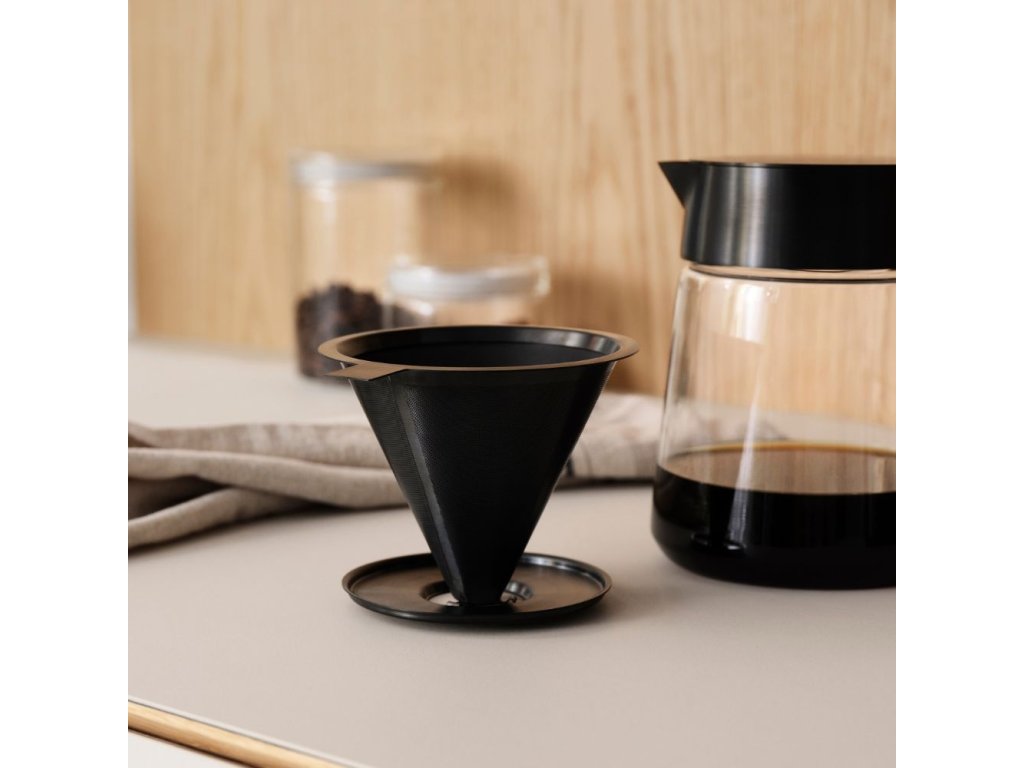 Stelton Serveringskanna NOHR 1,2 l, svart, glas