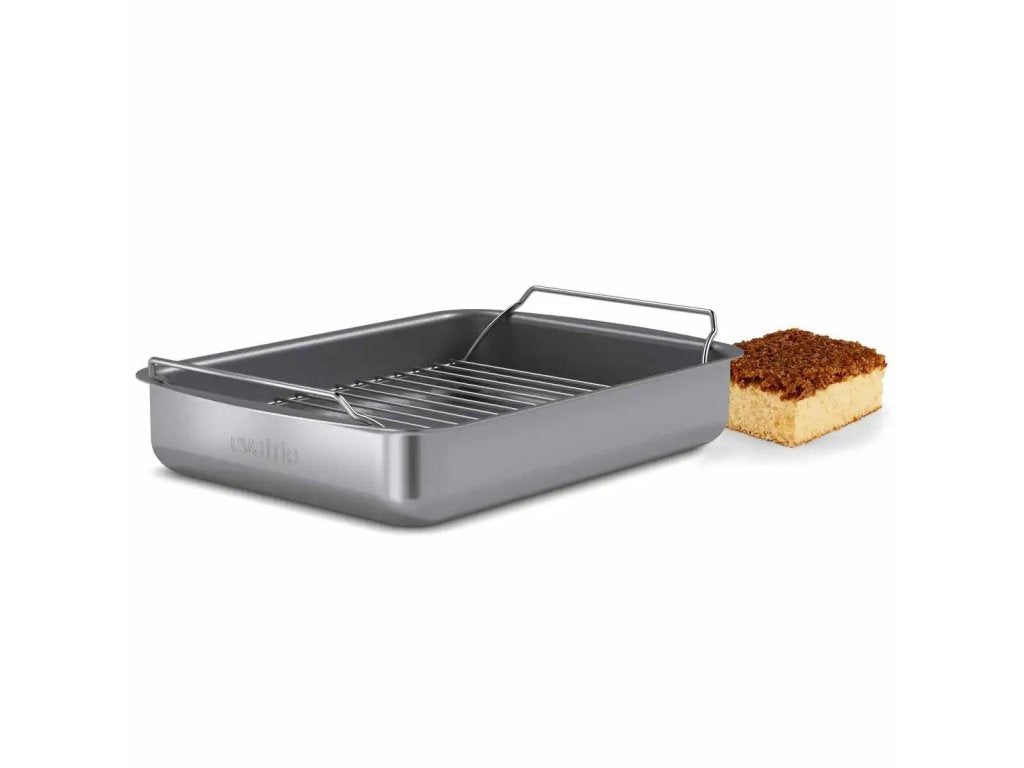 Eva Solo Stekplåt PROFESSIONAL 30 x 22 cm, med galler, grå, aluminium