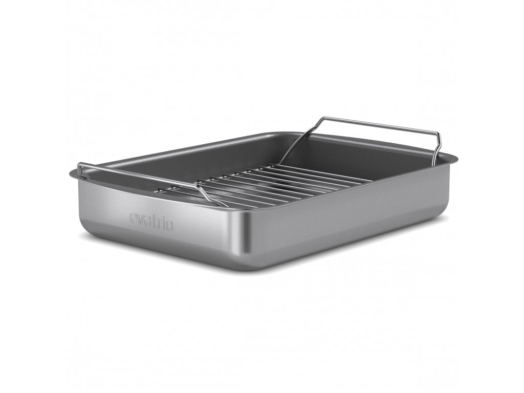 Eva Solo Stekplåt PROFESSIONAL 30 x 22 cm, med galler, grå, aluminium