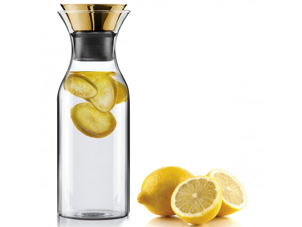 Eva Solo Vattenkaraff 1 l, lock i mässing, glas