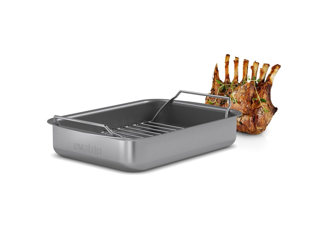 Eva Solo Stekplåt PROFESSIONAL 26 x 19 cm, med galler, grå, aluminium
