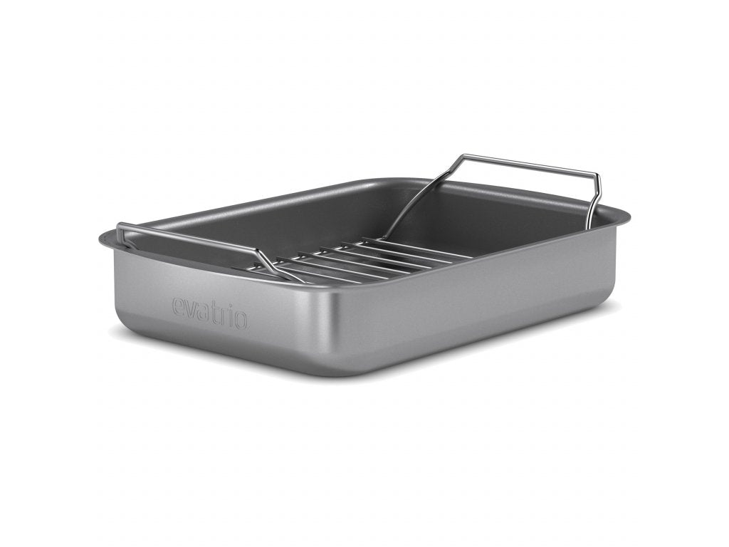 Eva Solo Stekplåt PROFESSIONAL 26 x 19 cm, med galler, grå, aluminium