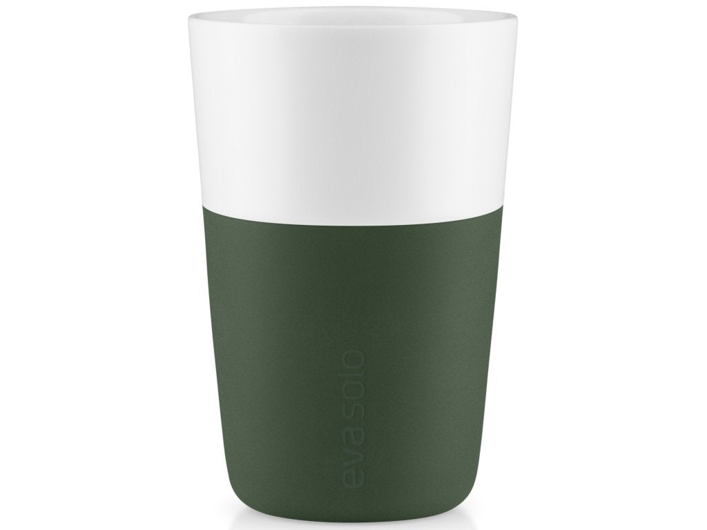 Eva Solo Caffe latte-mugg, set i 2, 360 ml, smaragdgrön