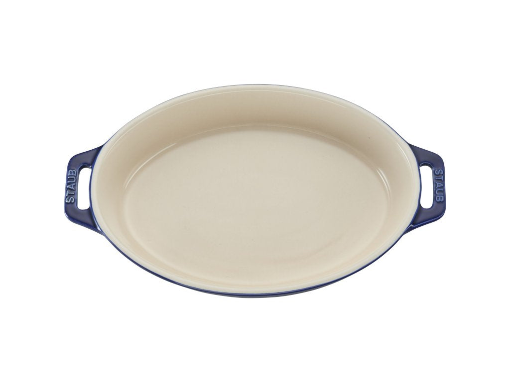 Staub Bakform 17 cm, blå, keramik
