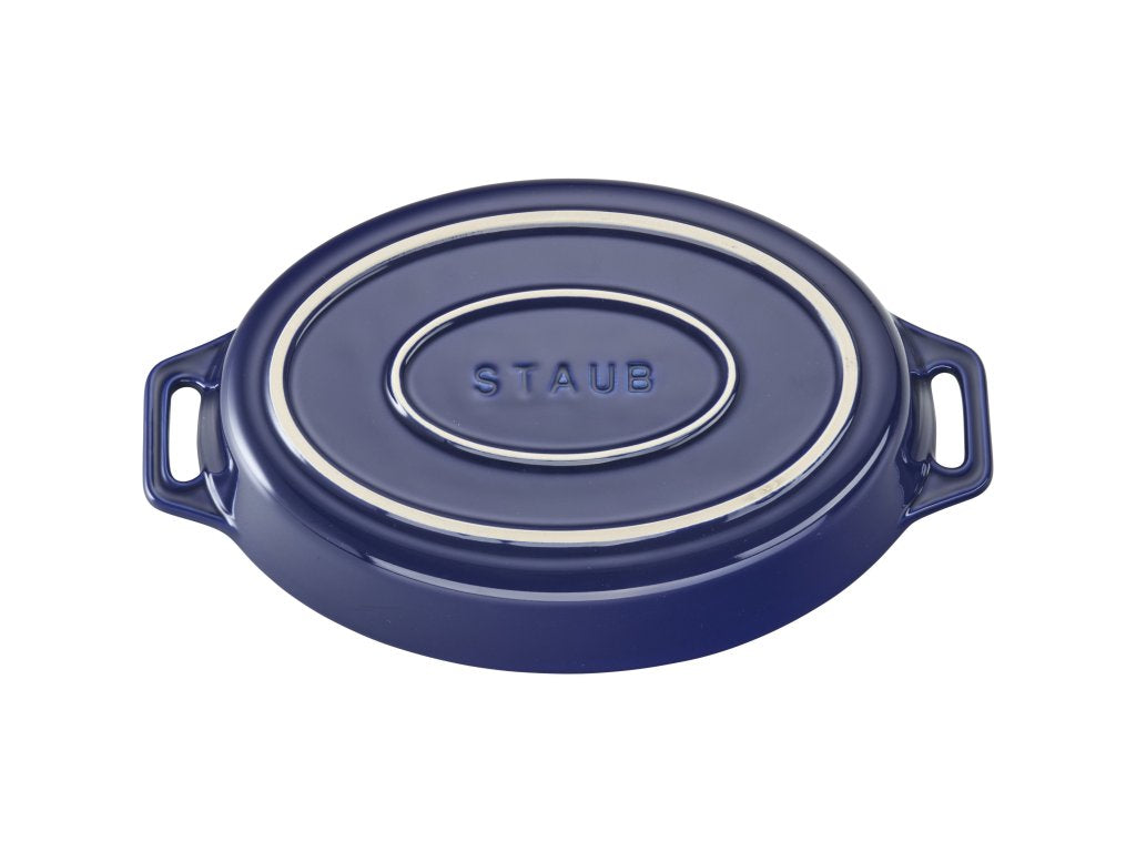 Staub Bakform 17 cm, blå, keramik