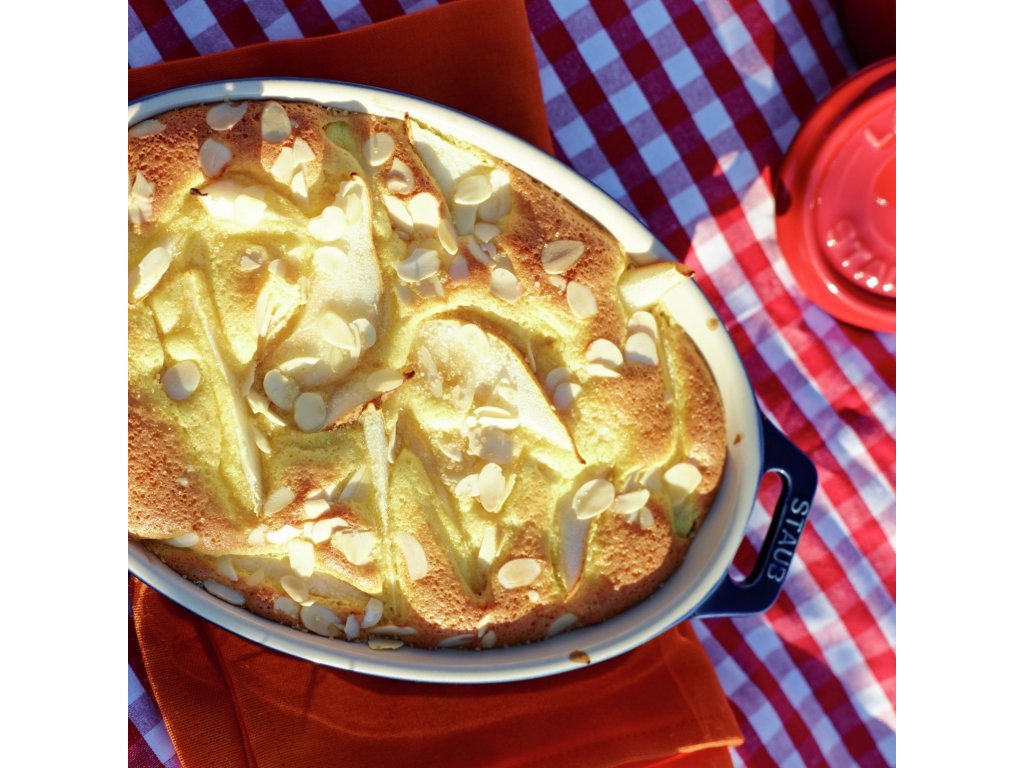 Staub Bakform 23 cm, blå, keramik