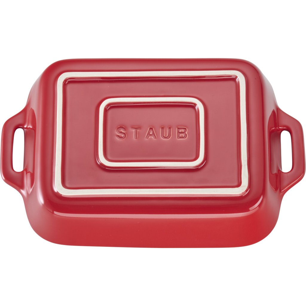Staub Bakform 34 x 24 cm, röd, keramik