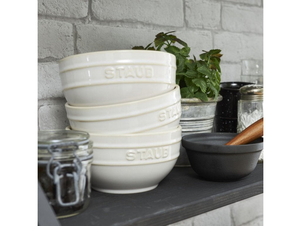 Staub Skål 400 ml, set i 4, elfenben, keramik