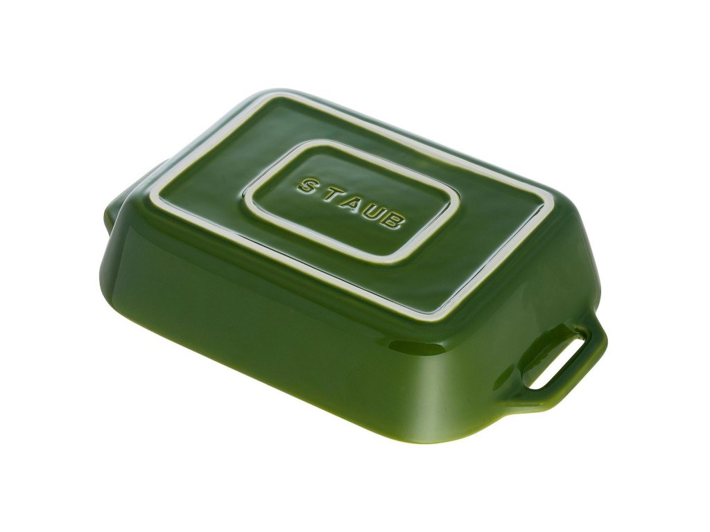 Staub Ugnsform 20 x 15 cm, grön, keramik