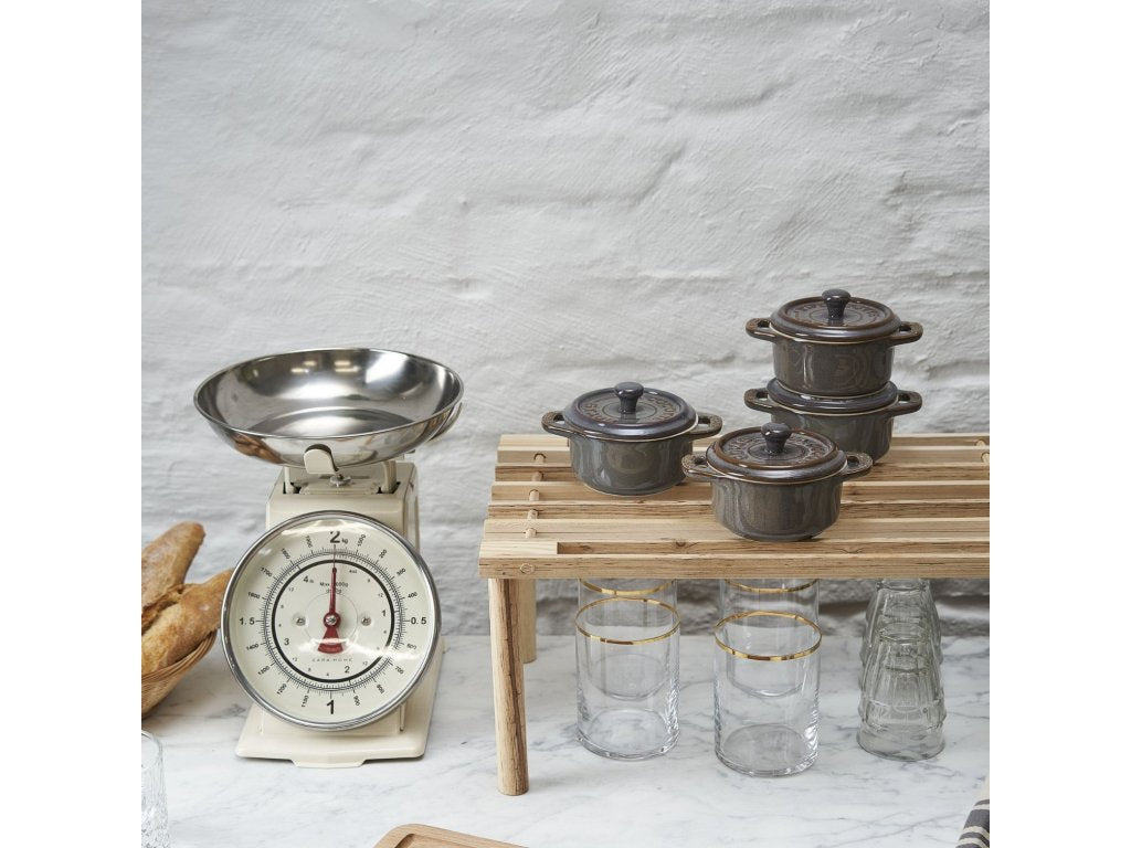 Staub Ugnsform 10 cm, set i 4 delar, grå, keramik