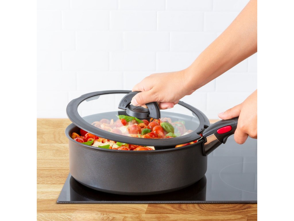 Tefal Grytlock INGENIO L9846453, set i 3 delar, 16 + 18 + 20 cm, glas