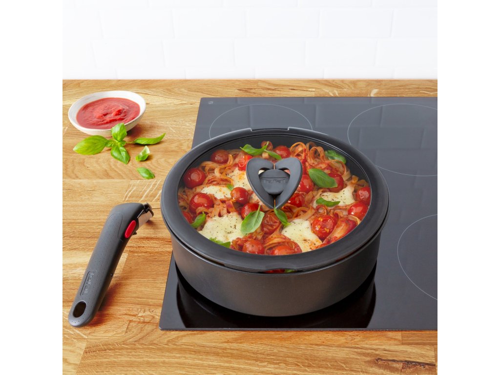 Tefal Grytlock INGENIO L9846453, set i 3 delar, 16 + 18 + 20 cm, glas