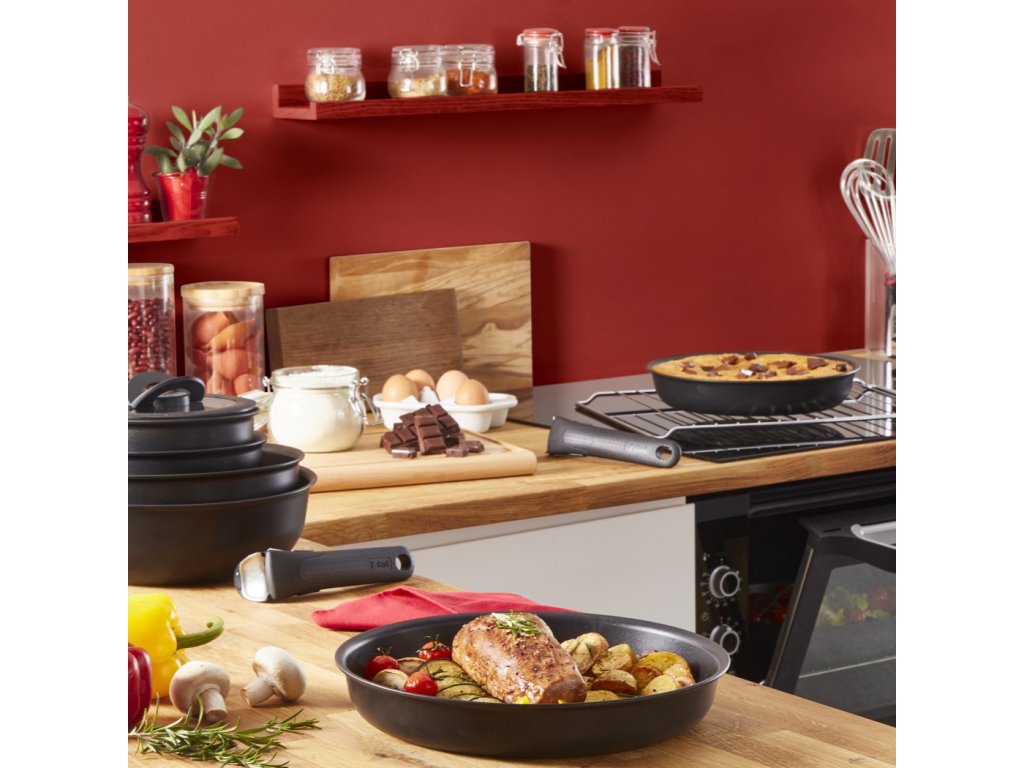 Tefal Set med stekpannor INGENIO UNLIMITED L7639032, set i 3, svart, aluminium