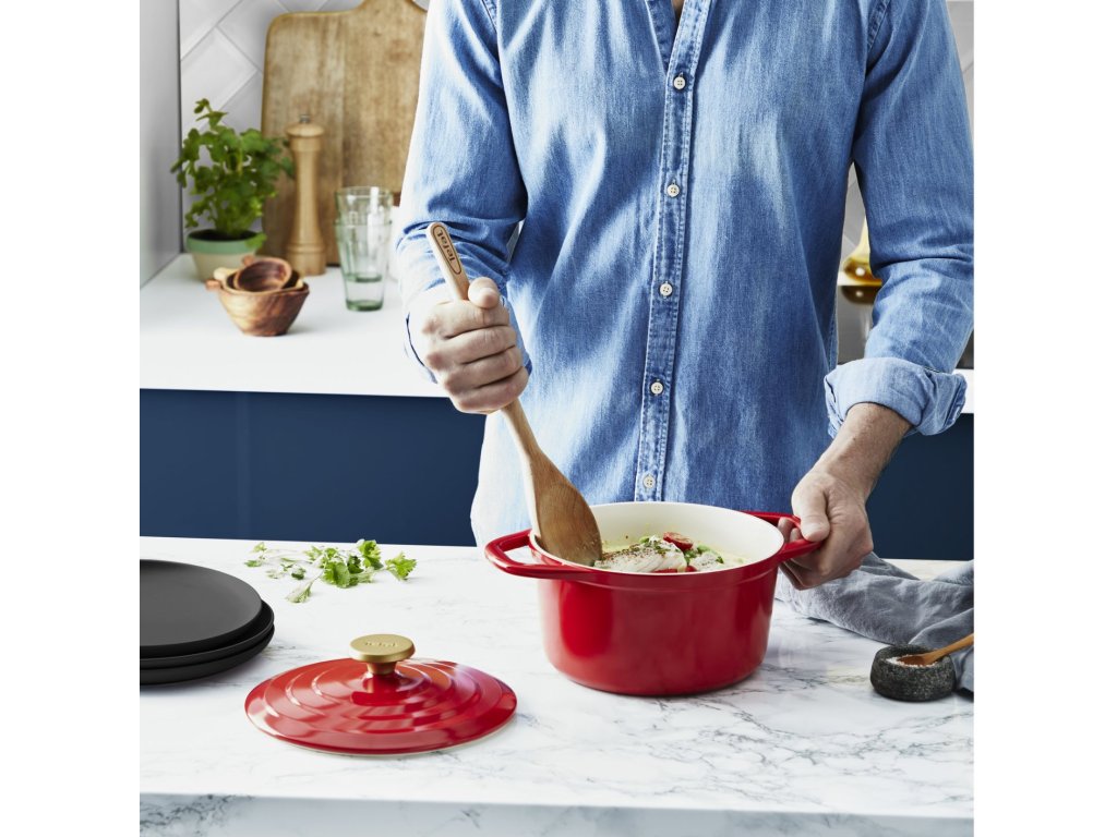 Tefal Gryta AIR E2544455 20 cm, 3,1 l, röd, aluminium
