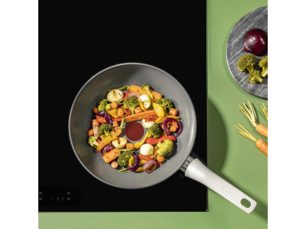 Tefal Wok RENEW ON C4271932 28 cm, grå, aluminium