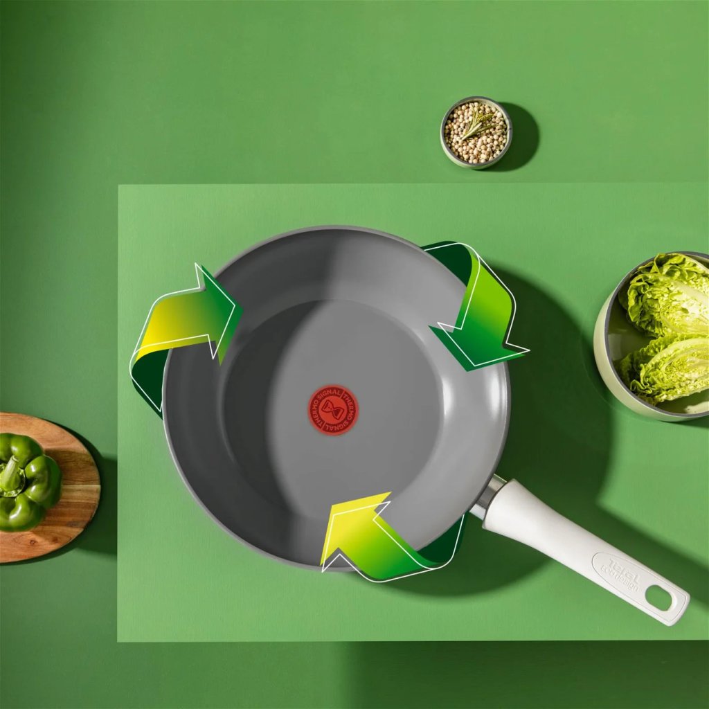 Tefal Wok RENEW ON C4271932 28 cm, grå, aluminium