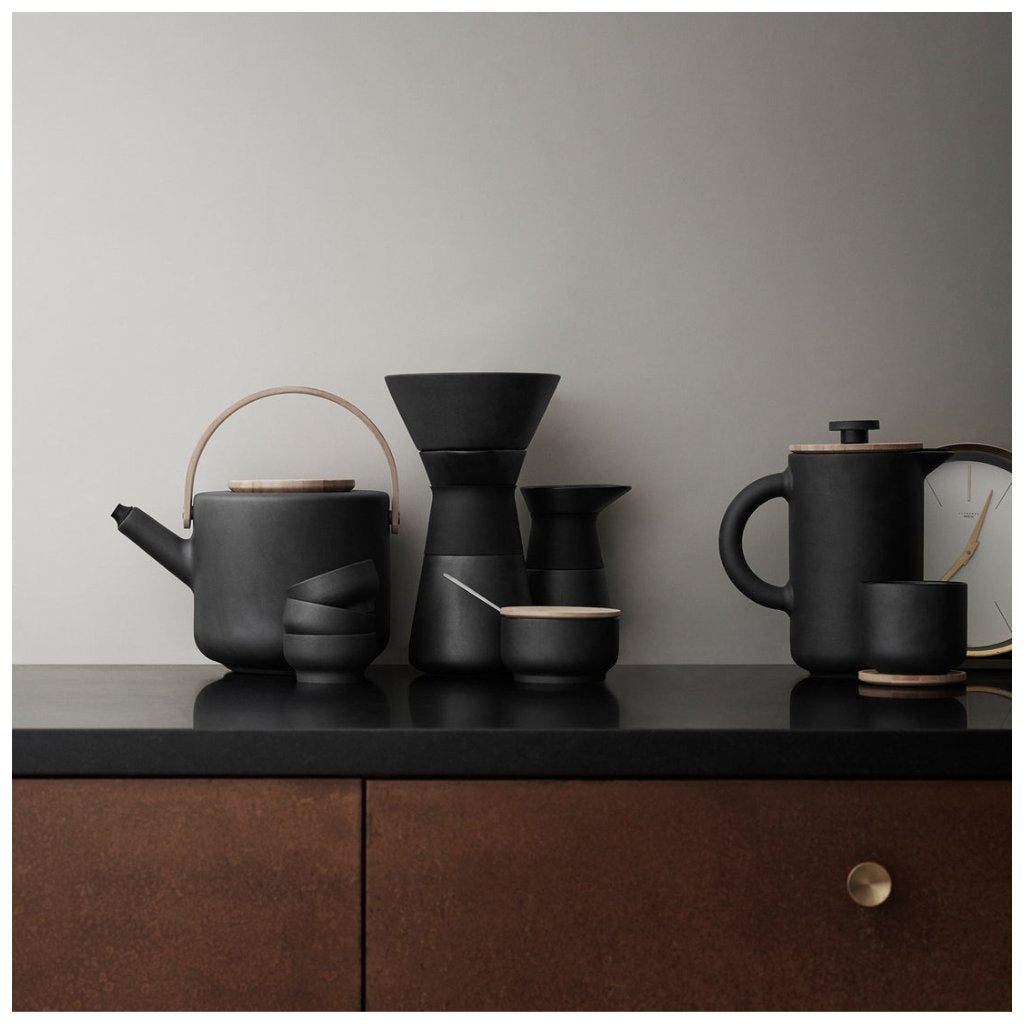 Stelton Mugg med underlägg THEO 200 ml, svart