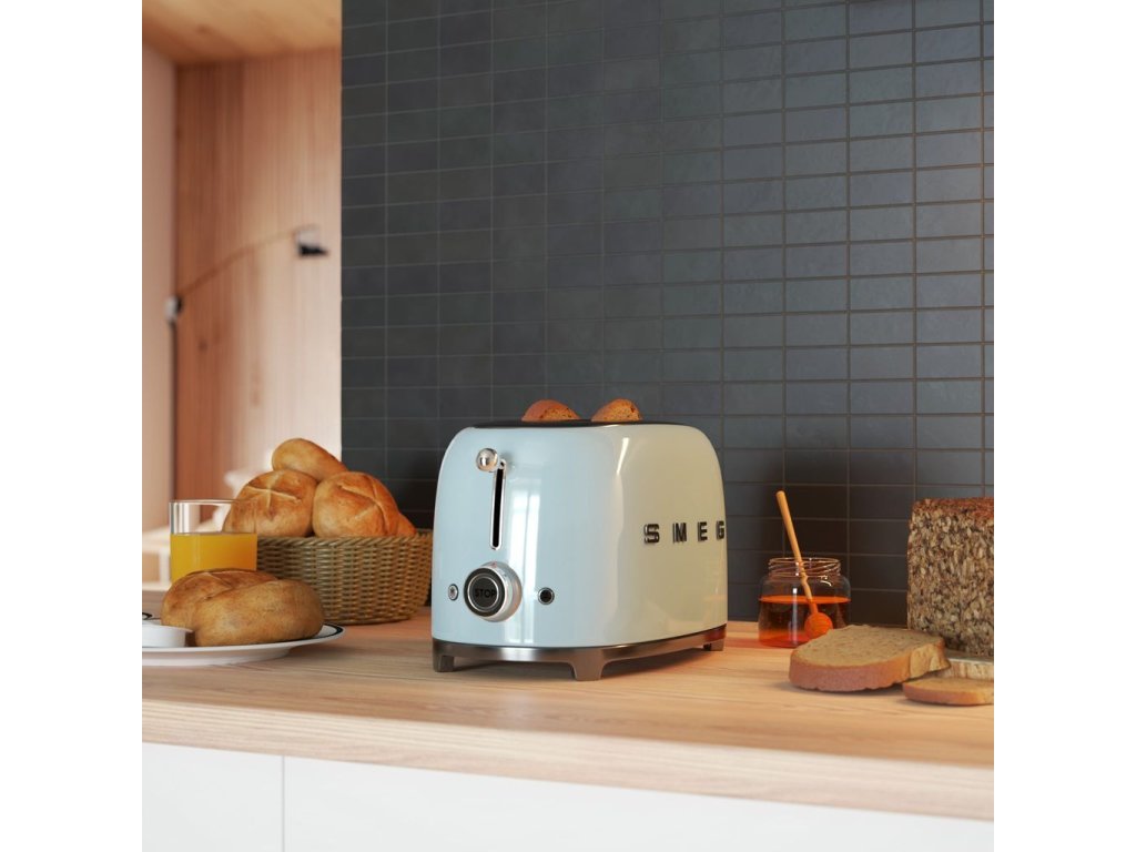 Smeg Brödrost TSF01PBEU, 2 skivor, pastellblått