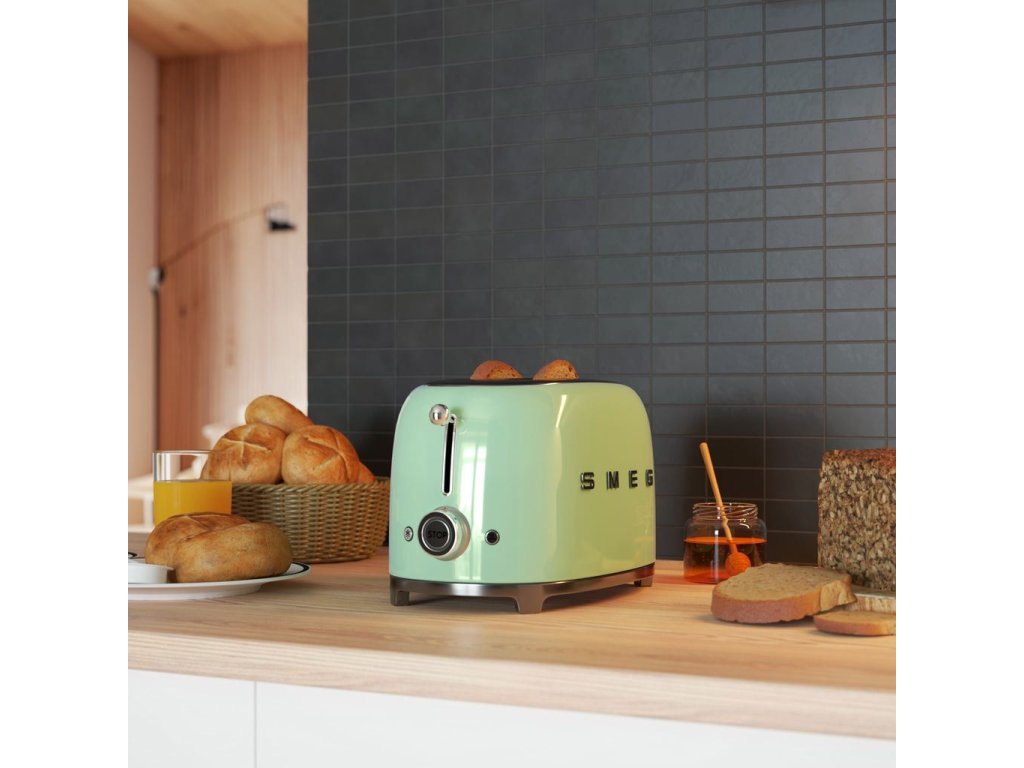 Smeg Brödrost TSF01PGEU, 2 skivor, pastellgrön
