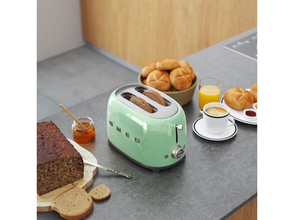 Smeg Brödrost TSF01PGEU, 2 skivor, pastellgrön